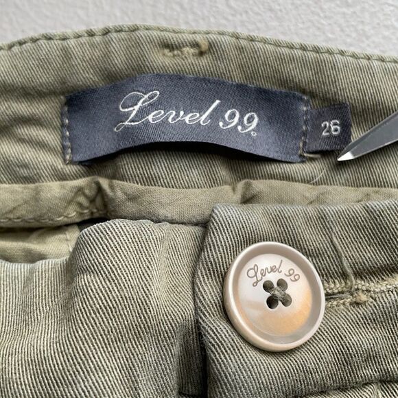 Level 99 Army Green Cropped Pant - 25 - Picture 3 of 7